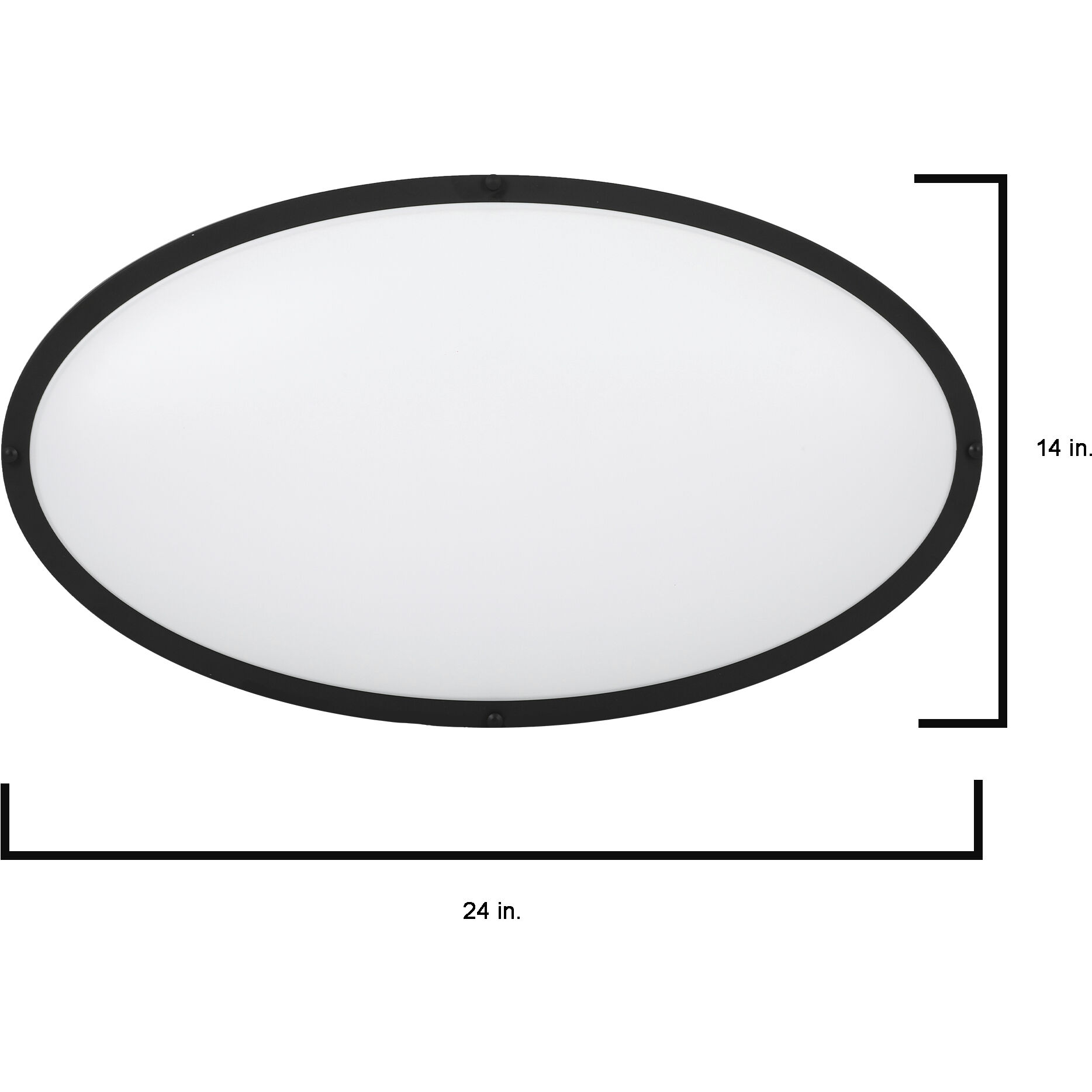 EnviroLite LED 24 inch Matte Black Flush Mount Ceiling Light